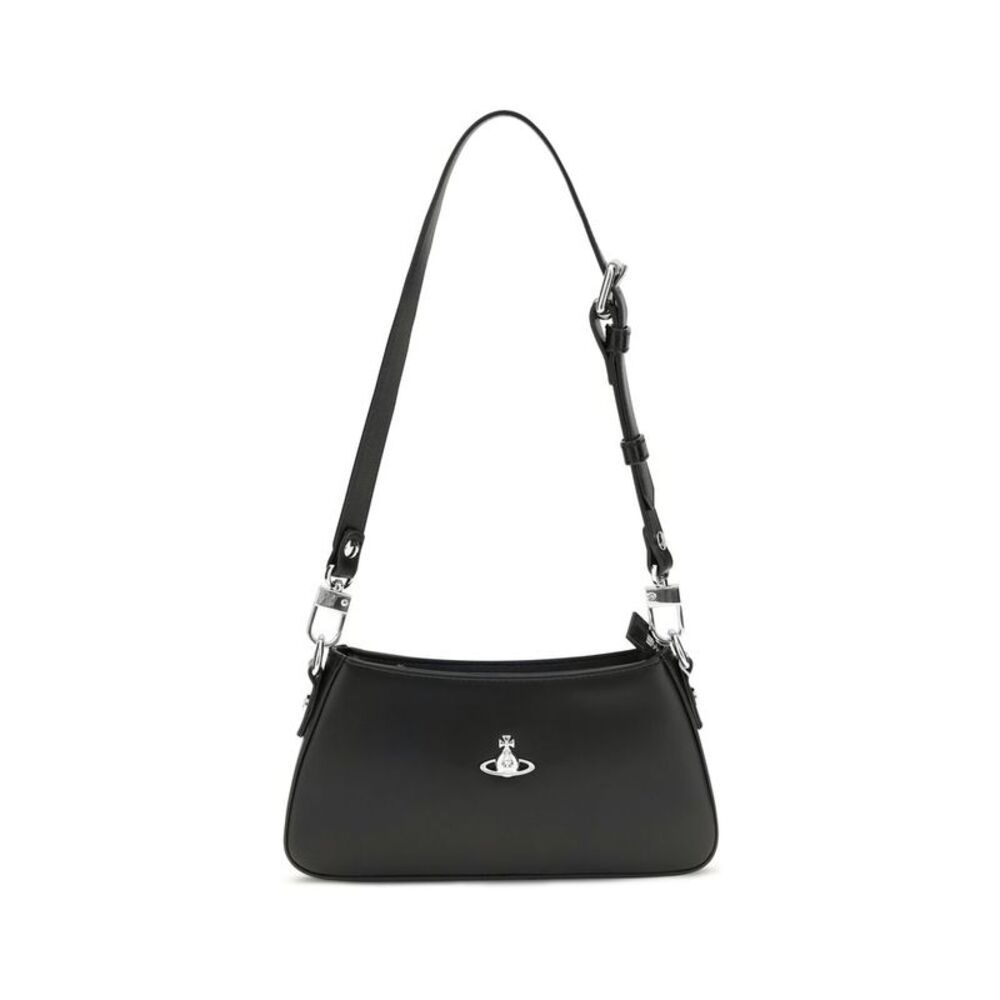 Vivienne Westwood Black Calf Leather Bos Taurus Shoulder Women's Bag